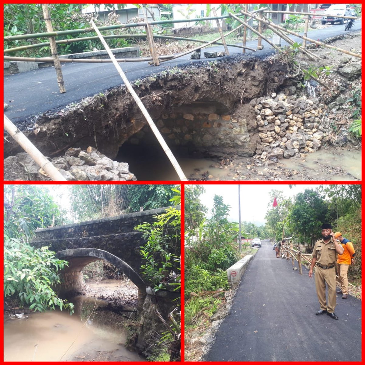 Bencana banjir menerjang Dusun Panekan, Panekan, Kec. Eromoko, Kab. Wonogiri pada hari Minggu (7/11/2021) pukul 06.00 WIB.
- salah satu lining jembatan runtuh
- tidak ada korban jiwa dalam musibah ini
#WaspadaBanjir