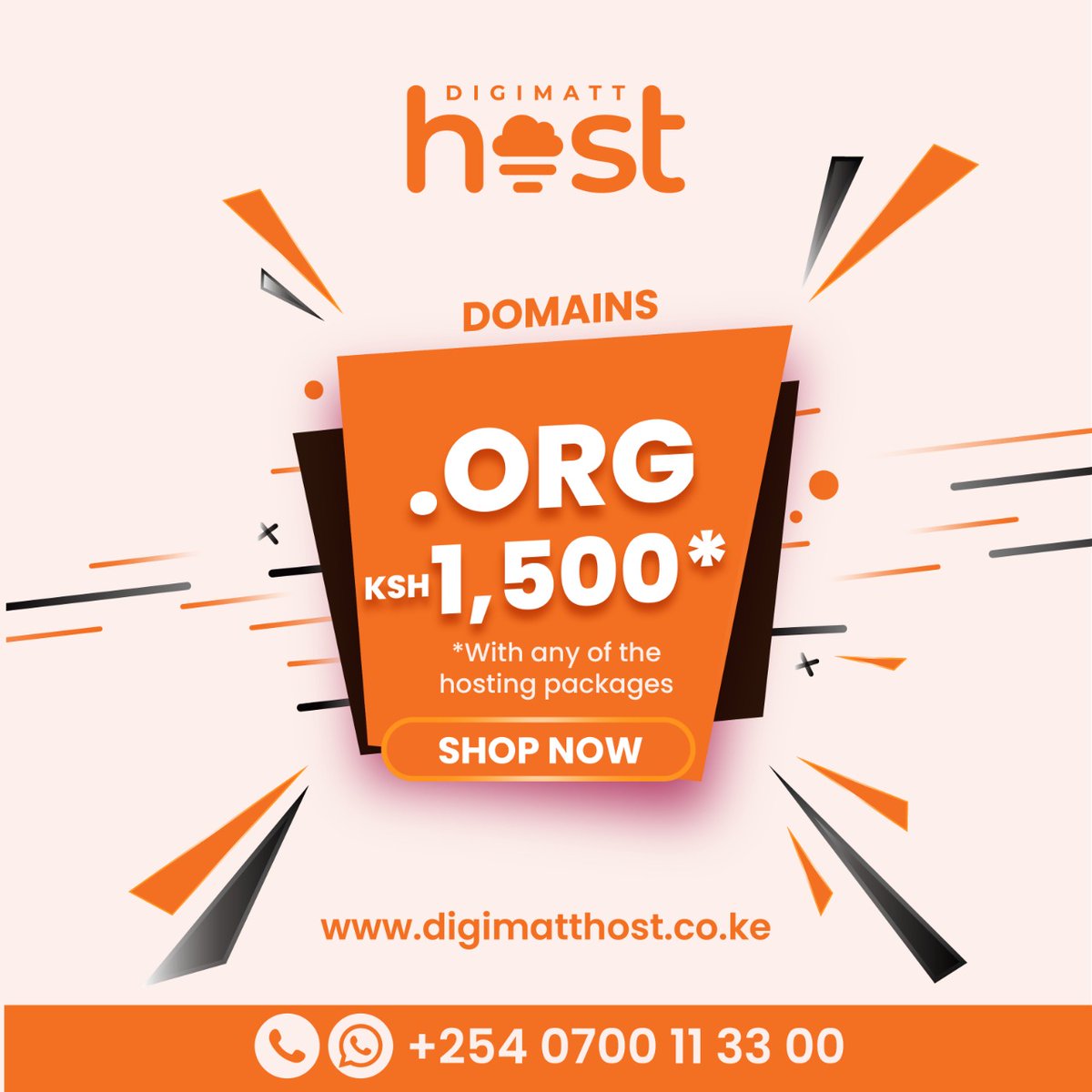 digimatthost's tweet photo. Incase you are wondering #What6kCanDo..
You can register your domain and kickstart your online business! Talk to us! #MondayMotivation #domain 
email: sales@digimatthost.co.ke https://t.co/ZSbqRoXeuG