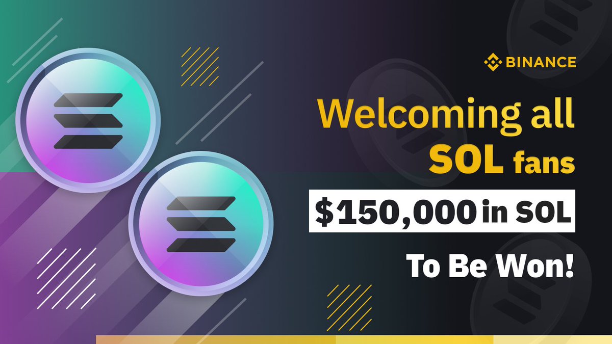 binance's tweet photo. Trade $SOL @solana and Share $150,000 in $SOL!

➡️ https://t.co/q8Ote7pBRi https://t.co/8kAfrQONjs