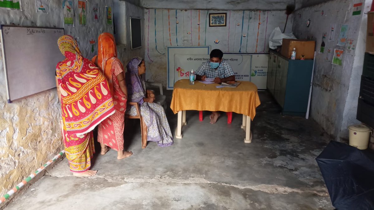 ofinsociety's tweet photo. OFINS is providing Free Healthcare Service through Chirayu Homepathy Health Centre - Badu Mathgram Unit and Gaighata-Bilchaturiya Unit. Underprivileged people are getting regular treatment and medicine. https://t.co/JCwqrMhLxs