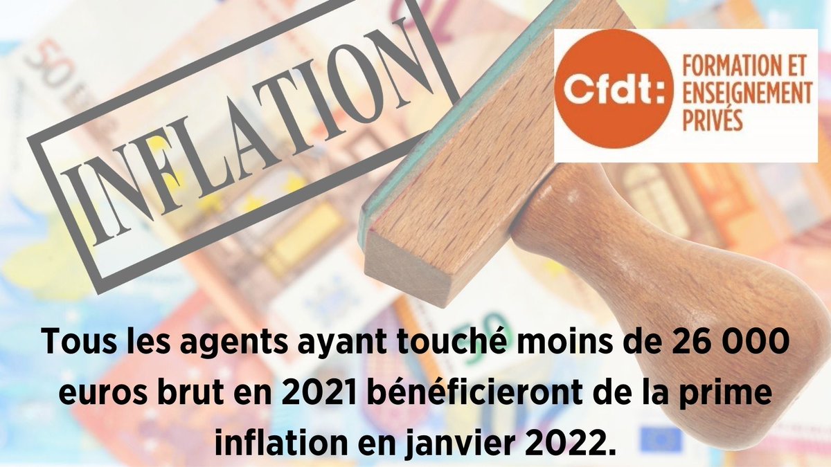 FepCFDT's tweet photo. [INDEMNITÉ INFLATION : POUR LES PROFS AUSSI ! ]
Cette aide est la bienvenue mais reste insuffisante. Seul un véritable dialogue social sur les rémunérations  avec le ministère pourra améliorer la question du pouvoir d’achat sur le long terme.
@ToutEduc @AEFeduc @cafepedagogique https://t.co/L4lo6qFD6i