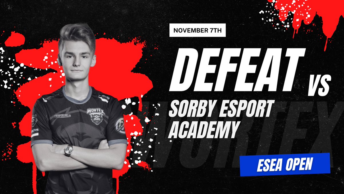 wortexesport's tweet photo. We got smacked yesterday by @Sorby_Esport academy team on De_Nuke 🔴7-16 that leaves us 5-1 , but we will learn from the mistakes and continue strong! #gowortex https://t.co/Y5UjmXdYRu