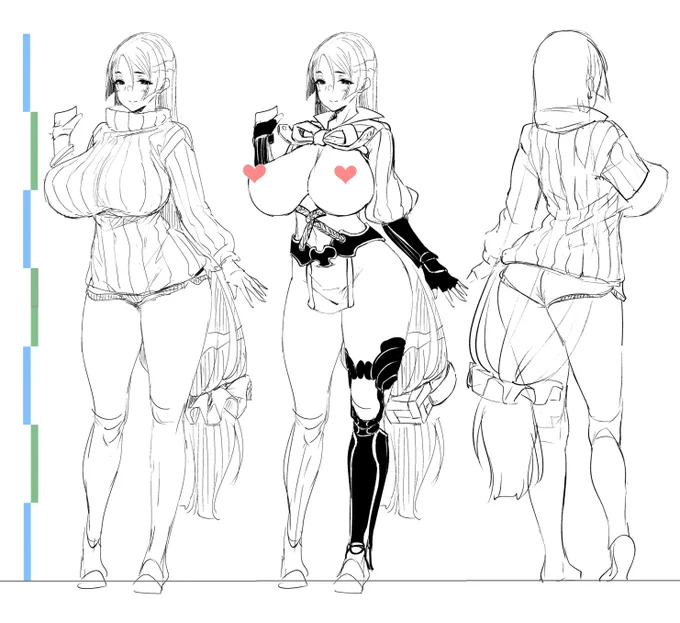 久しぶりに描くとだいぶ絵の雰囲気が変わった感じする 