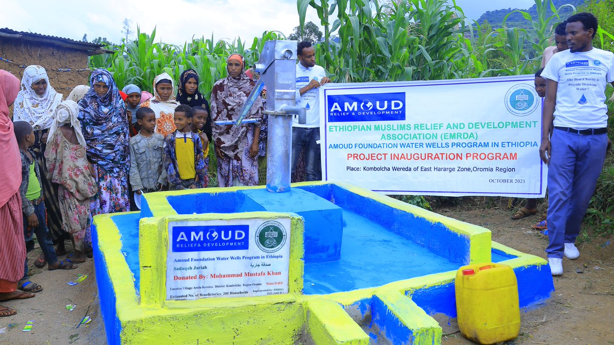 EMRDA6's tweet photo. The Best Charity is Provide drinking Water!
The inauguration ceremony of the water project built by the Ethiopian Muslims Relief and Development Association in East Hararge Kombolcha Woreda, Oromia region https://t.co/5gp977Py35