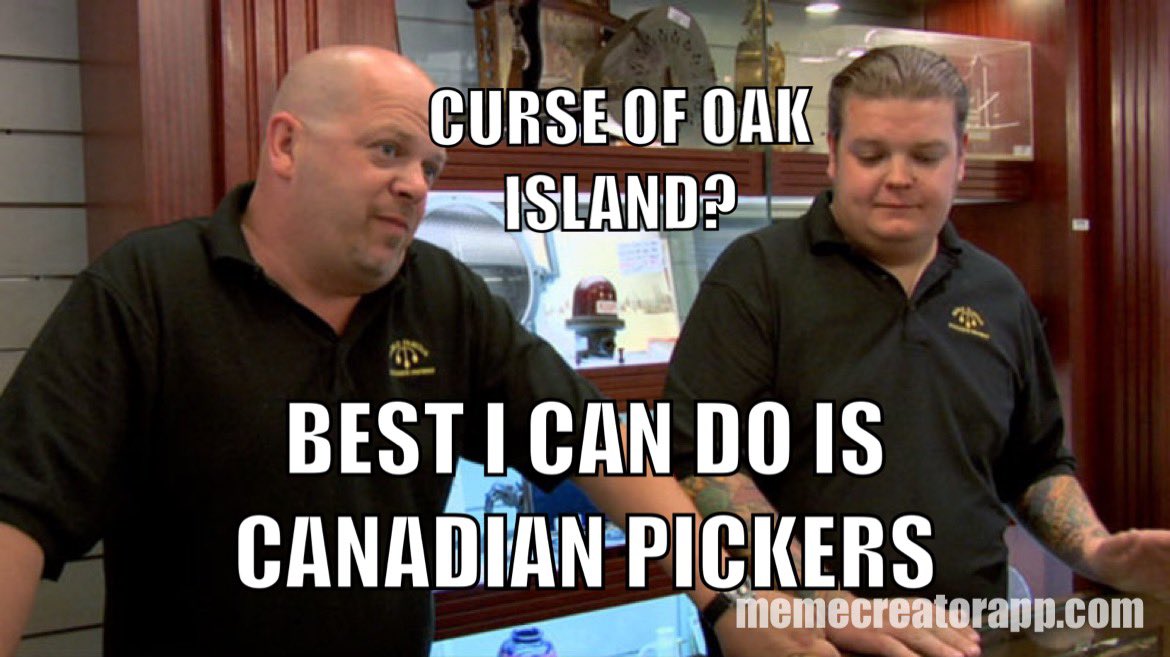 BigReginaRick's tweet photo. What’s going on #canadianpickers #curseofoakisland @HistoryTVCanada https://t.co/CpXhbG6YHX