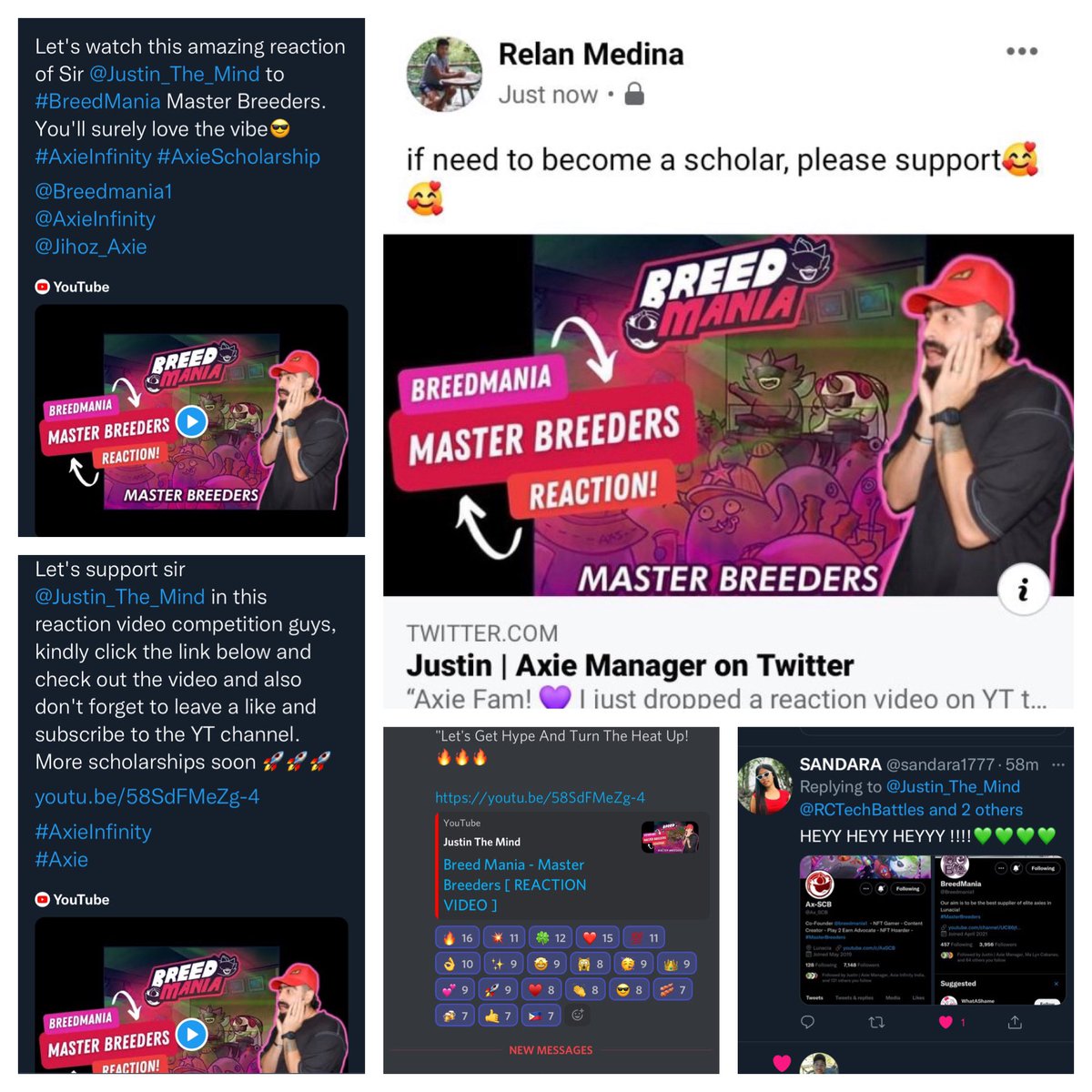 Justin_The_Mind's tweet photo. Crazy amount of support for my reaction video for @Breedmania1 new song Master Breeders by @RCTechBattles &amp; @Ax_SCB!!

Thank you to everyone supporting so far! 🔥

"Let's get it hype and turn the heat up, you are dealin with Breedmania Master Breeders!" 🔥 @AxieInfinity https://t.co/vT2UrX5WDN