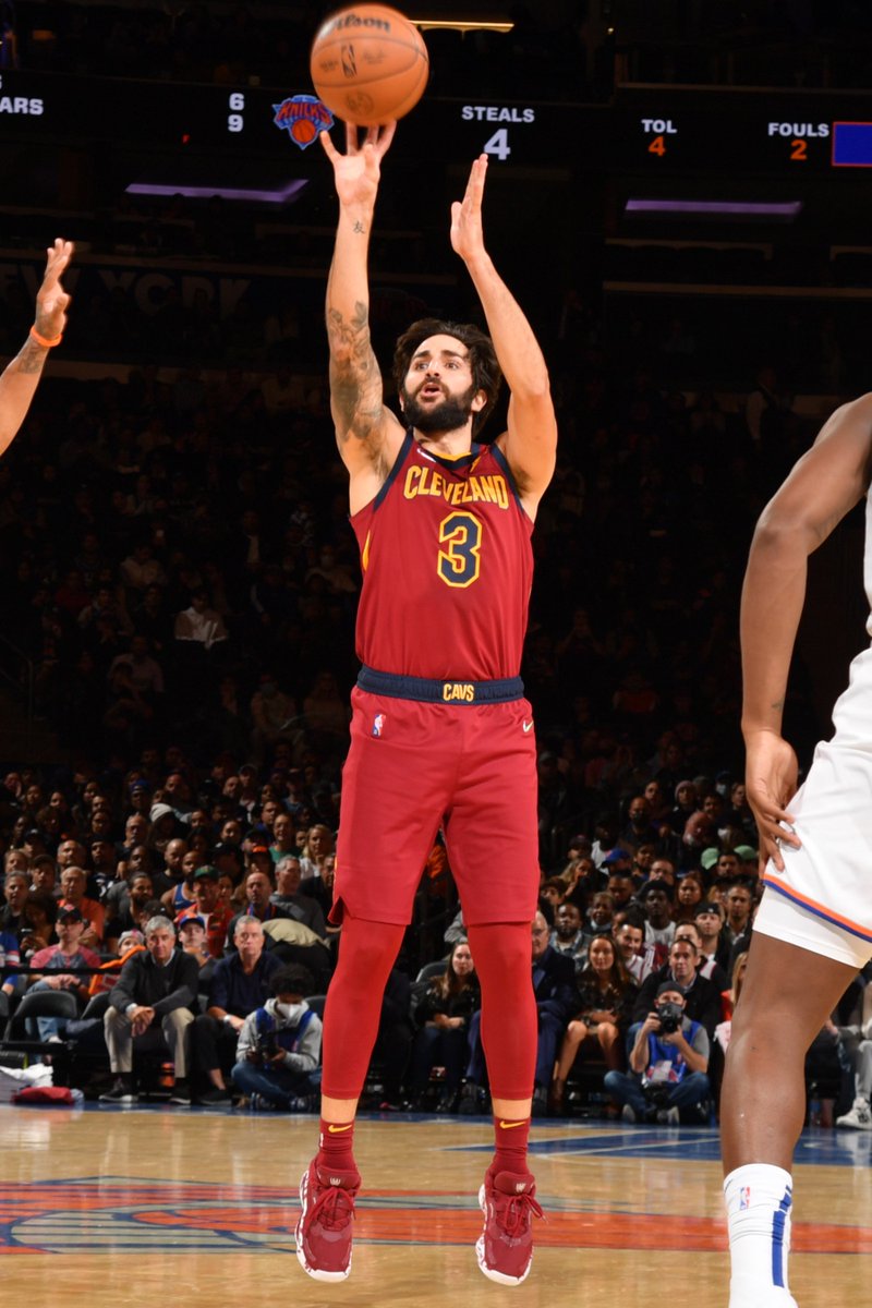 nbastats's tweet photo. Ricky Rubio of the @cavs is now the first player in NBA history to record 35+ points, 10+ assists and 8+ 3PM in a game while coming off the bench. https://t.co/Te47ERu1rK
