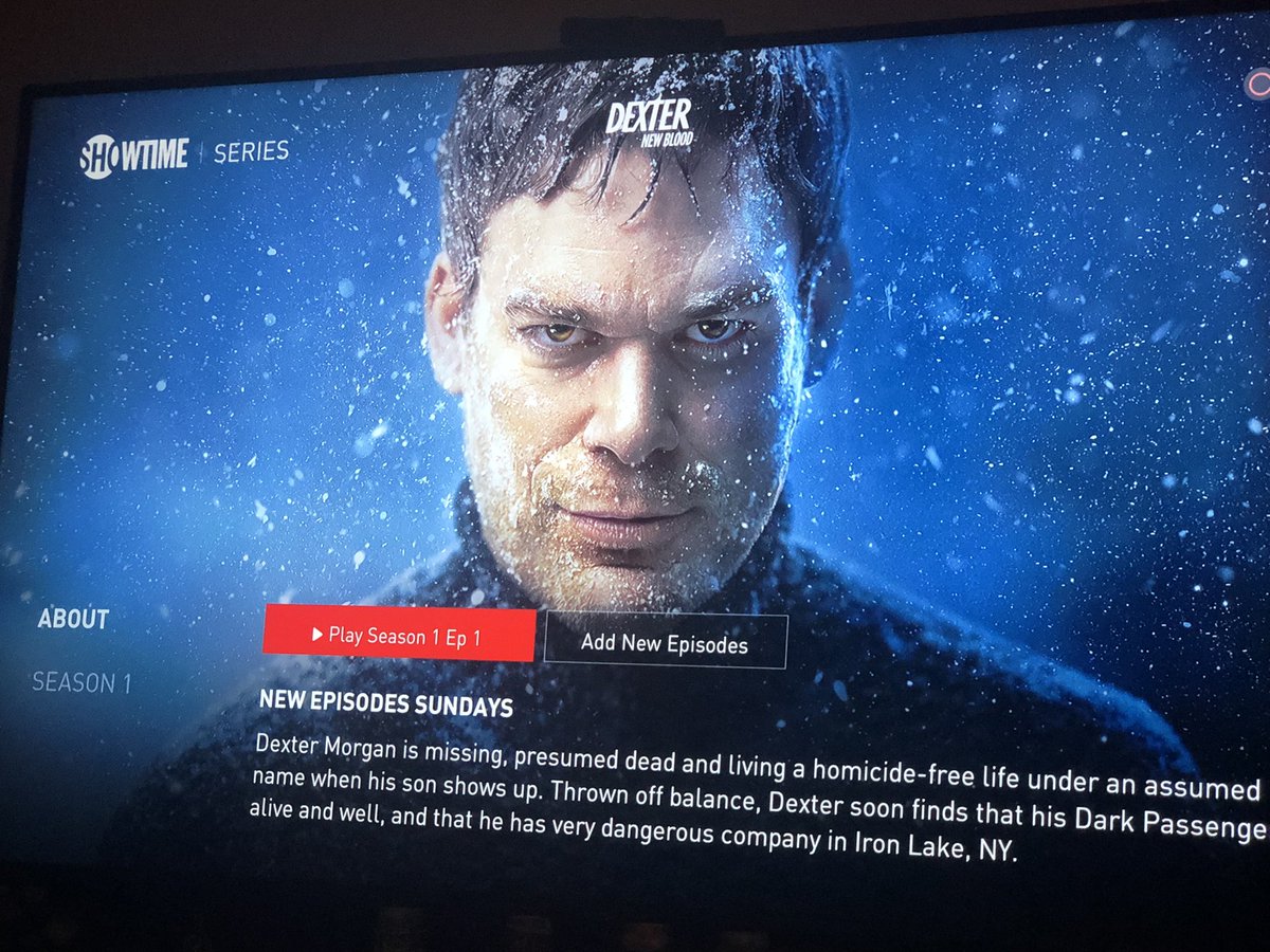 I have been waiting 8 years for this and it’s finally here. Don’t let me down Dexter. #DexterNewBlood #Dexter #DexterMorgan #Excited