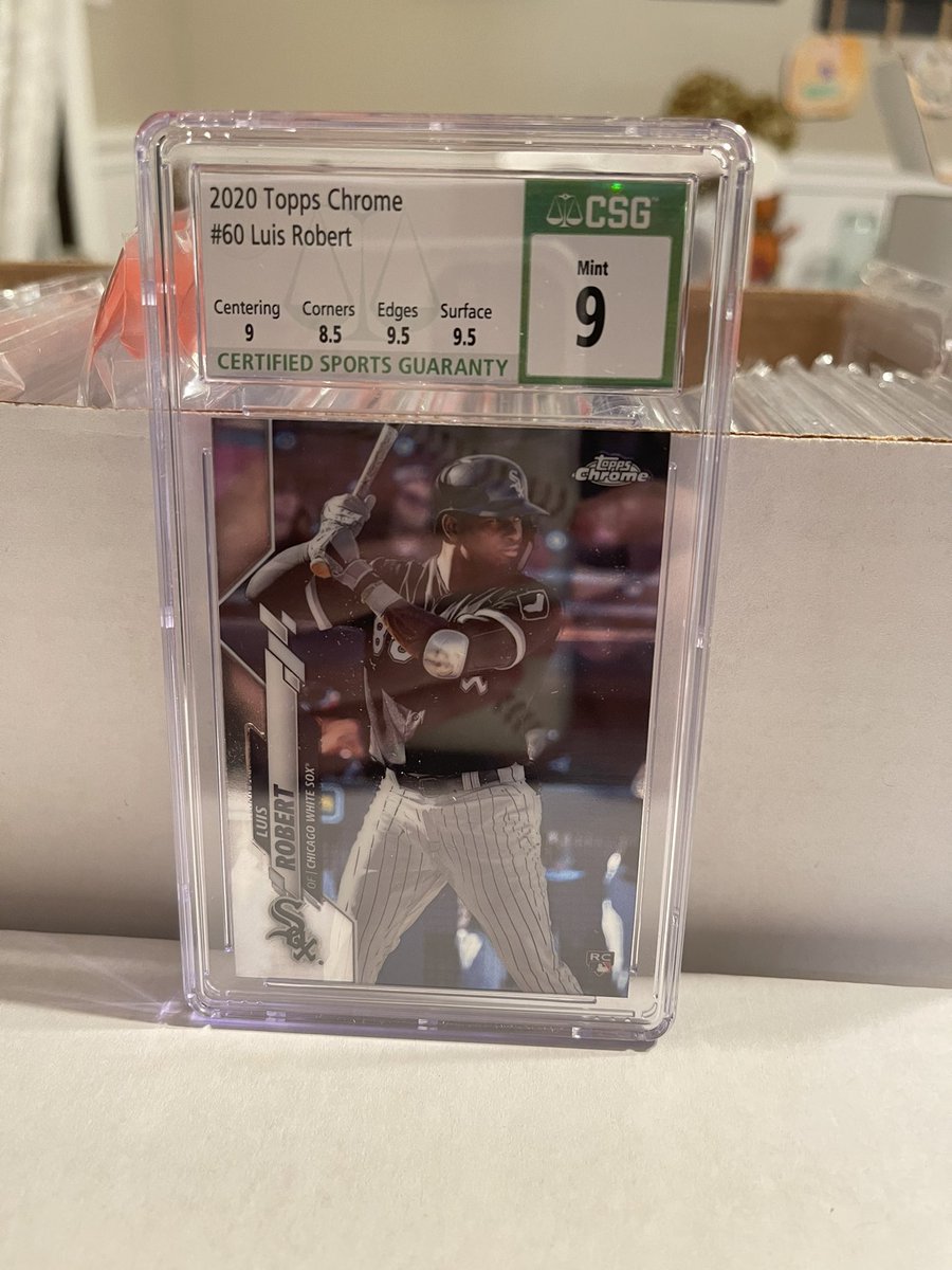 Can’t Believe I’m over 500 followers.  #CardTwitter is the best.

To Celebrate - I’m giving this CSG 9 Luis Robert Topps Chrome RC to a random follower.

To enter Like and Retweet this comment.  Must also be following.

Winner will be picked Tuesday Night!