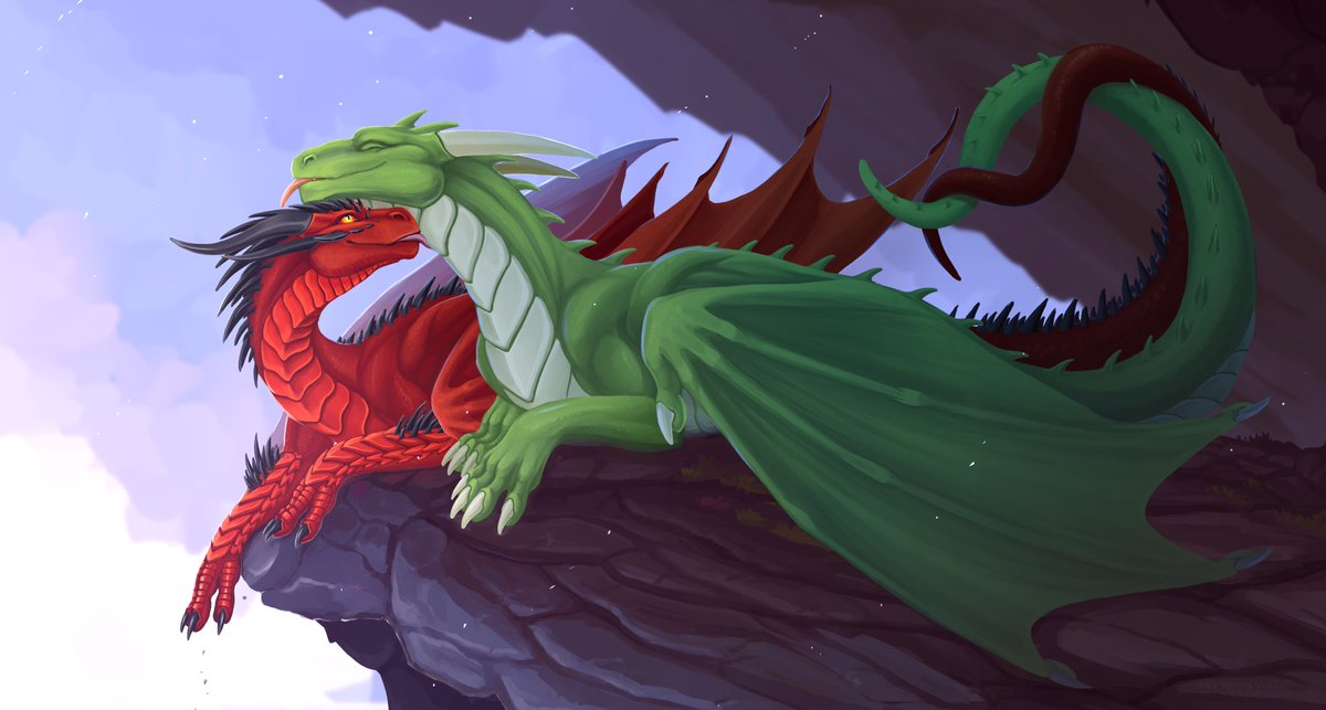 High above it all, on our own private ledge, <a href="/jasafarid/">Jasper Steele</a> and I enjoy some lovely quality time together.

A wonderful thank you to <a href="/BlackAures/">Minecraft Mod: Dragons Survival</a> and @LevantNikita for the amazing art.