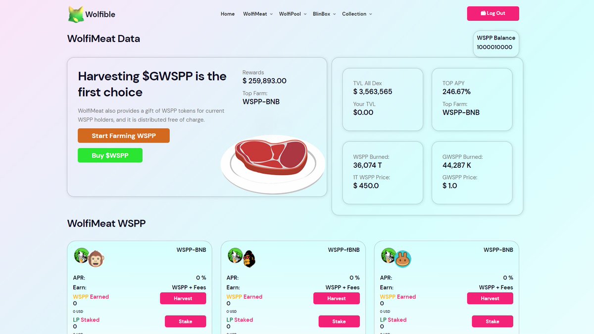 RoboWolf8's tweet photo. Look Great 🐺
#WSPP #GWSPP #NFT 
@cz_binance 
@TheBinanceNFT 

New UI before Launch! https://t.co/tDh6Cqop0q