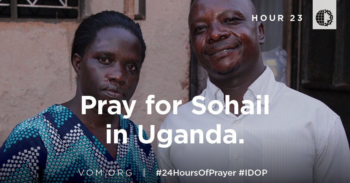 VOM_USA's tweet photo. Pray for Sohail in Uganda, whose family refuses to accept his faith in Christ and torments him daily. Shortly after his conversion, they ran him out of the house and continue to cause him trouble. #24HoursOfPrayer #IDOP https://t.co/2X72aizV2C