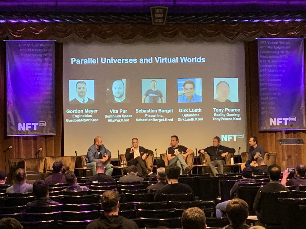 This was the #Metaverse panel 2 yrs ago @NFT_NYC w/500 total attendees

Panel👇
@borgetsebastien of @TheSandboxGame
@DirkLueth of @UplandMe
@gordonmeyerjr of @enginebloc
@wiitapur of @SomniumSpace
@tonypearce1 of @RealityGamingG1

This year had 5,000 attendees

YOU’RE STILL EARLY