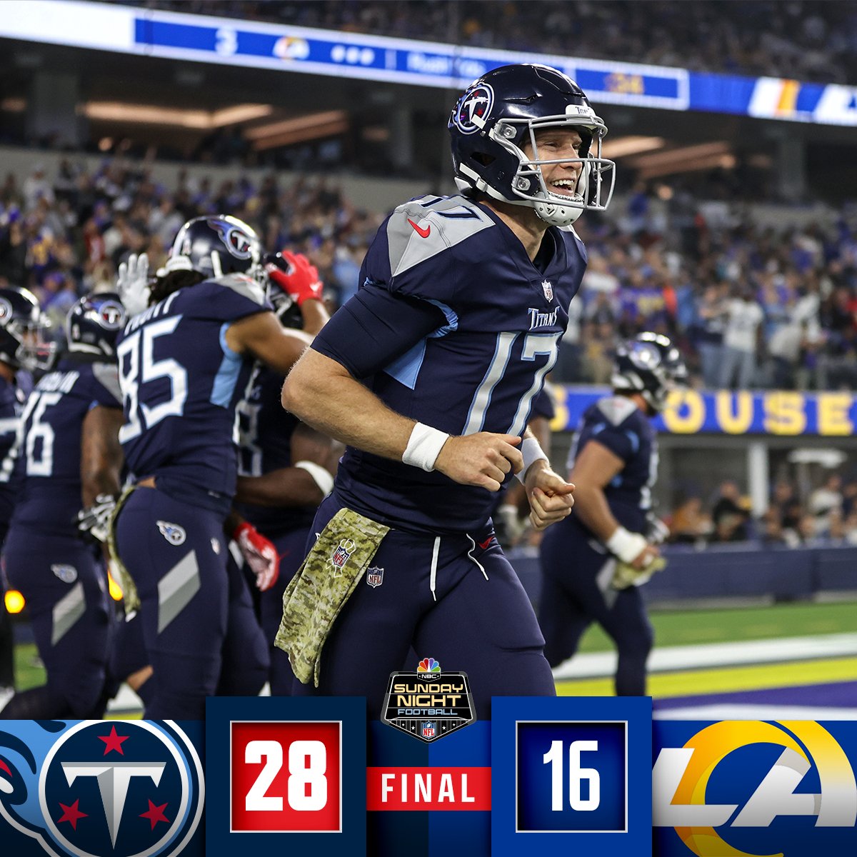 NFL's tweet photo. FINAL: The @Titans are heading home with a WIN! #Titans https://t.co/xz8BwCPyo2