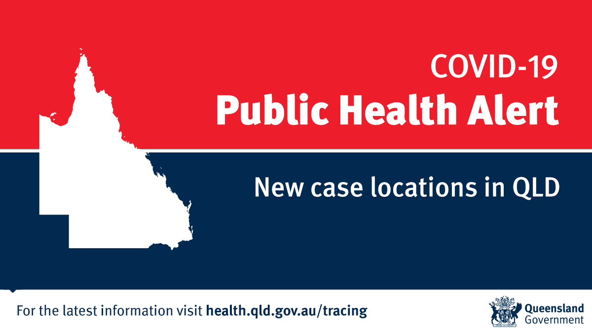 qldhealth's tweet photo. ⚠️ Public Health Alert ⚠️

New contact tracing locations in:

📍  Brisbane Airport

Full details: https://t.co/sDcoTgRvQ3 https://t.co/441zVqDMdC