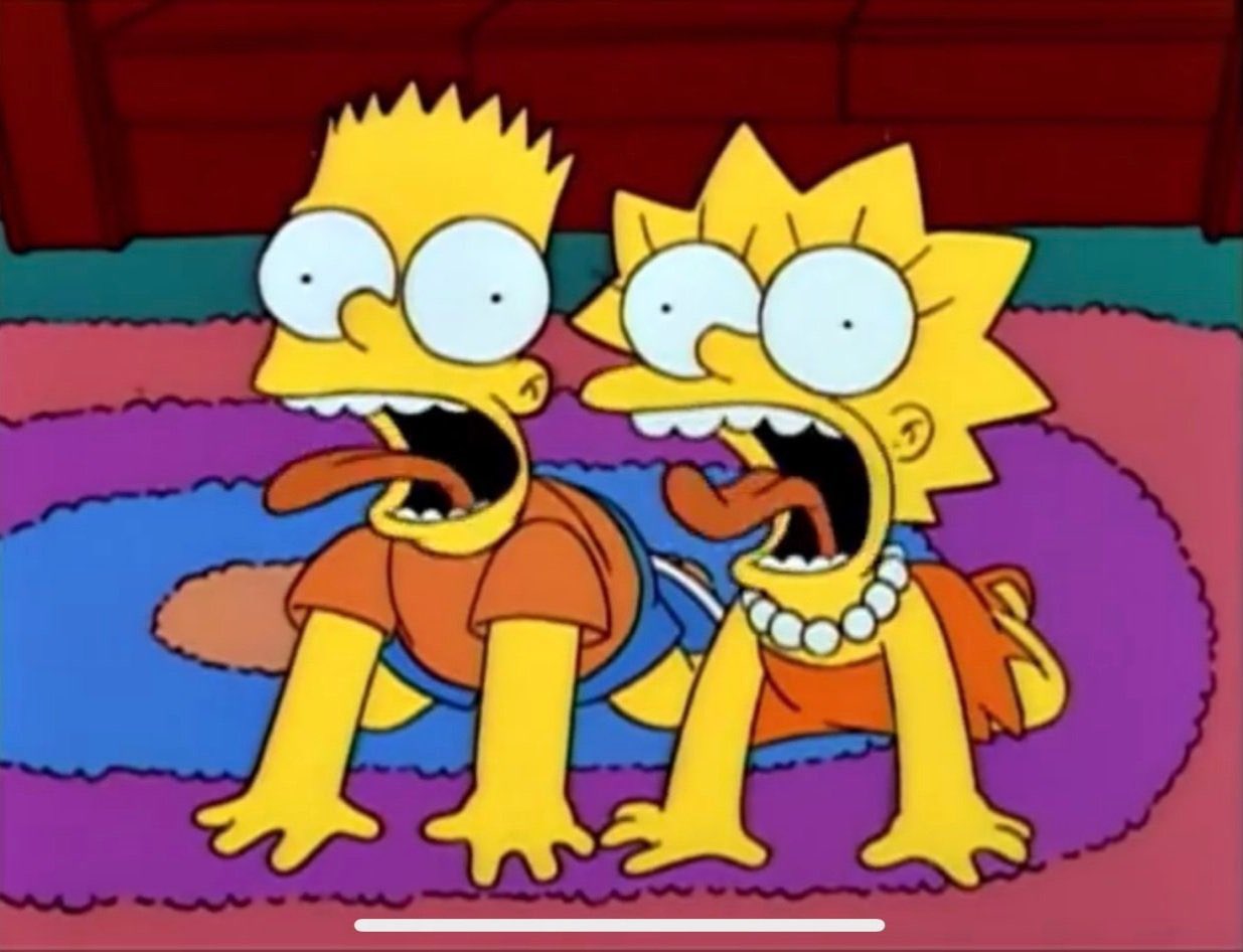 Барт симпсон и Лиза симпсон любовь