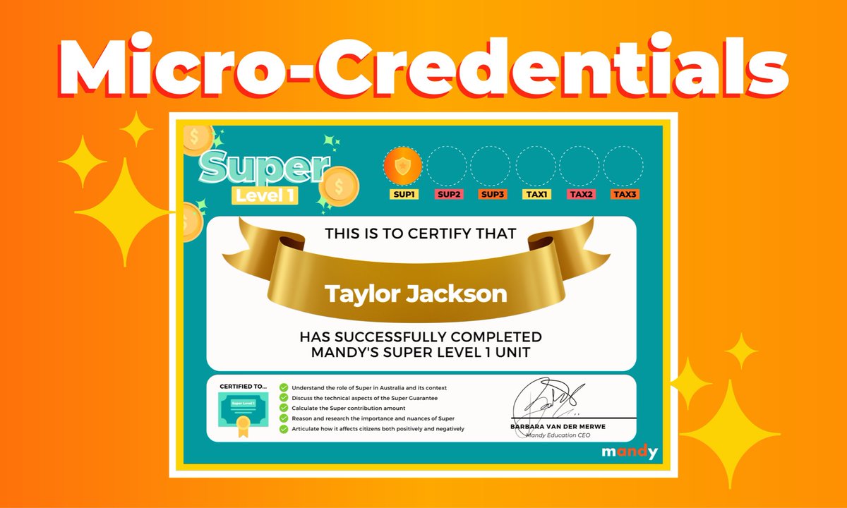 MandyEducation's tweet photo. Students in Year 8-12? Get them money smart and CV savvy at the same time! Introducing the Mandy Micro-Credentials 🔥

https://t.co/yFc8oyCUub https://t.co/MXqOSOobUF