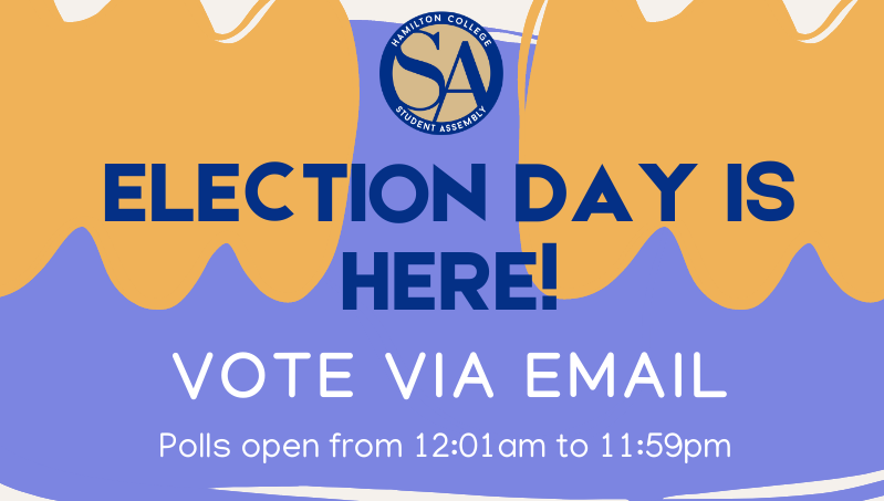 HCStudentAssm's tweet photo. *ELECTION DAY IS HERE:* Polls for Vice President Election are now open. Check your emails for your ballot! Polls close at 11:59pm. https://t.co/2d9FZMnnA1