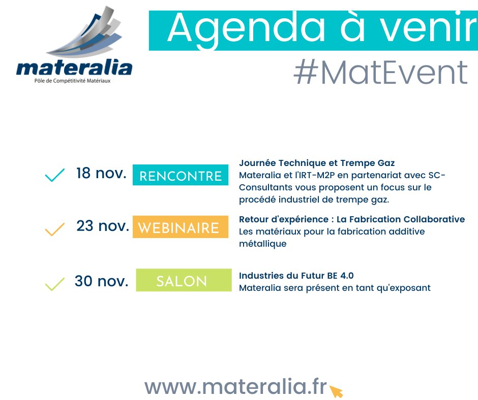 pole_materalia's tweet photo. 📅 [Agenda à venir ] 📅 #MatEvent

Retrouvez tous nos évents sur https://t.co/3VuJ9Ragcs 👇

✔ Rencontre https://t.co/leRPpr2SMM
✔ Webinaire https://t.co/2zbdNvTPwe
✔ Salon  https://t.co/yYekMeeLFk

→ Pour ne rien rater abonnez-vous 👇

#MatActu  #MatNews  #MatEvent https://t.co/ttOkC4OzzO