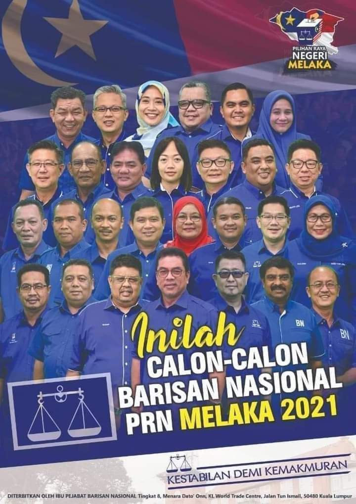 Melaka calon pru Senarai calon