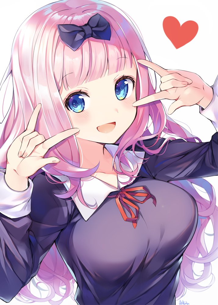 藤原千花 「着衣のシワが好きです
#いいおっぱいの日 #かぐや様 」|ぷきゅのすけ/絵師100人展参加いたします！のイラスト
