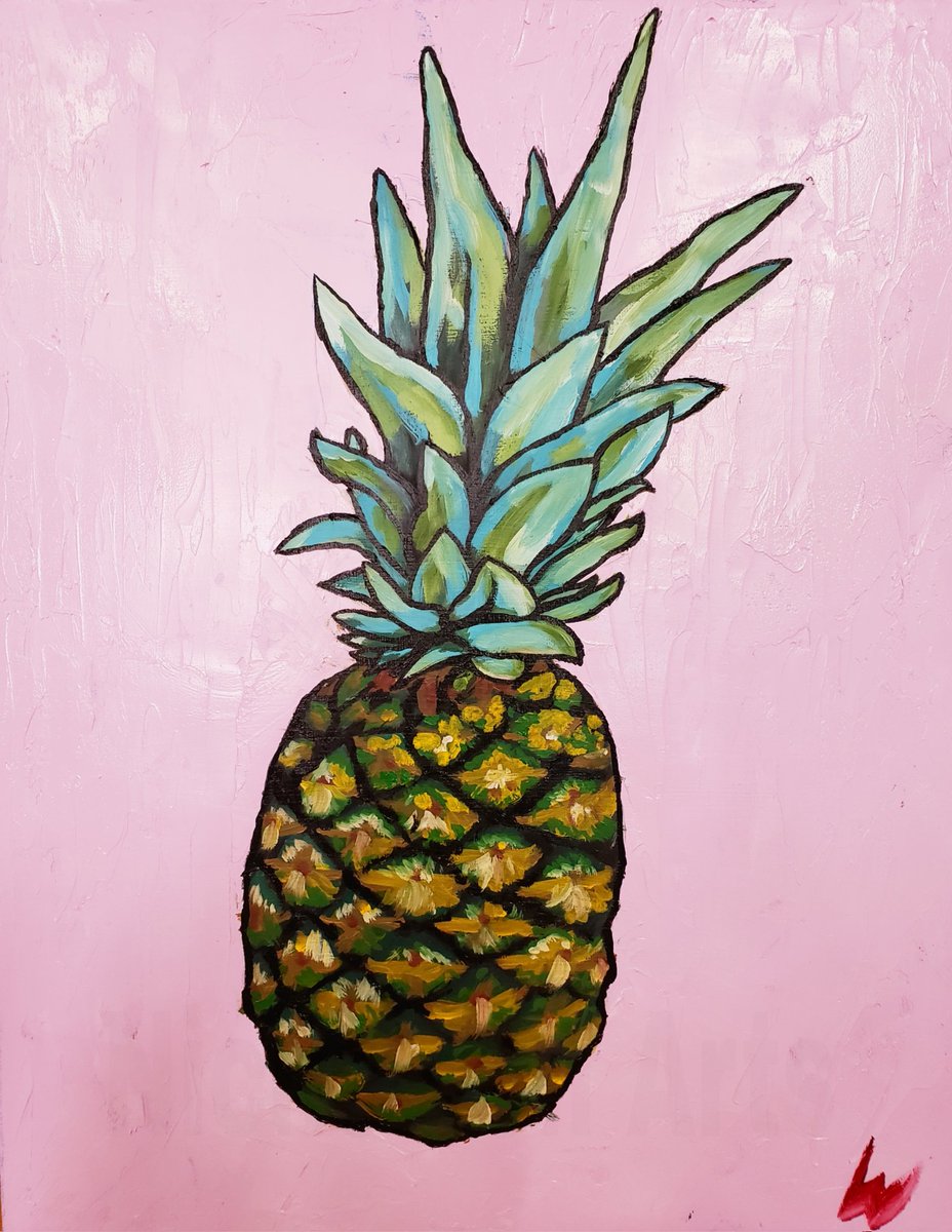 NicholsonArts's tweet photo. Pineapple. 16"×20" oil on canvas. #painting #oil #oilpainting #oiloncanvas #stilllife #stilllifepainting #art #fineart #pineapple #pineappleart https://t.co/rcGTI65bNJ