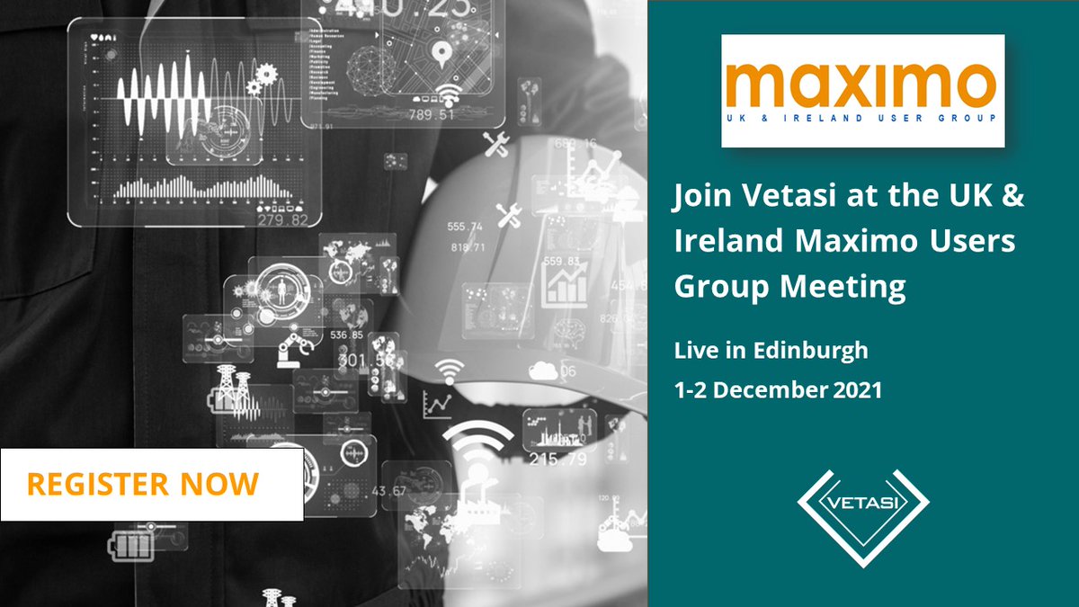 Vetasi's tweet photo. Join Vetasi at the UK &amp; Ireland Maximo Users Group Meeting. https://t.co/HXx8sKs9qg

Vetasi, an IBM gold partner, will be sponsoring and presenting at the Maximo User Group LIVE in Edinburgh on December 1-2, 2021

#maximo #maximousergroup #mobileformaximo https://t.co/BRTSuh2ZDw