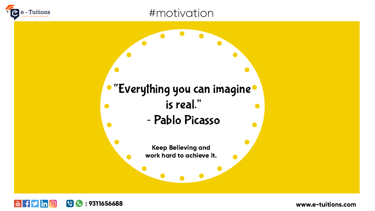 e_etuitions's tweet photo. We become what we think, we eat and we talk.
Choose your actions wisely.
#inspiration #motivation #mondaymotivation
#etuitions #onlinetuitions #bestonlinetuitions #codingforkids #englishclassesonline #SpokenEnglish #mathstuition #ScienceTuitions #jeemains #NEET #tutionsclasses https://t.co/QY7AytRqzF