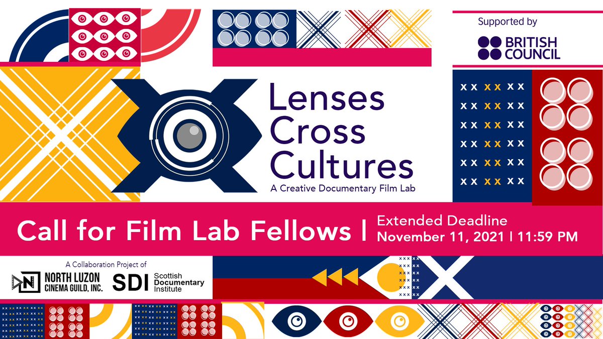 NLCinemaPH's tweet photo. Call for LensesXCultures Film Lab Fellows is extended!
 
For more information, see the link below:
LensesXCultures Project Brief: https://t.co/3nN0mGsFmG
Application Form: https://t.co/ULD57EnkUs

#LensesXCulture
#PhilippinesXScotland
#BritishCouncilCTC
#CultureConnectsUs https://t.co/8ex9AQfbCC