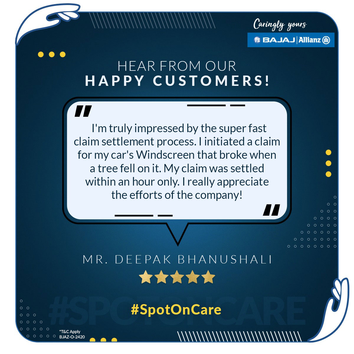 bajajgeneral's tweet photo. It’s messages like these that help us stay committed to our mission of serving you in the best possible way.
#CaringlyYours #SpotOnCare #MotorOnTheSpot #MotorOTS #ContactlessCare https://t.co/TfVYhuFW9i