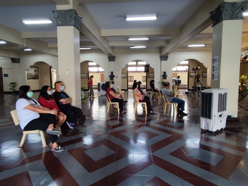 LPUManila's tweet photo. Celebration of the Holy Eucharist last November 5, 2021, live on-site at the Mabini Hall and live-streamed through Zoom and LPU Manila Facebook Live, for the #OneLPU Thanksgiving Mass and the commemoration of the 62nd death anniversary of our beloved founder, Dr. Jose P. Laurel https://t.co/5ZNsRyL1xc