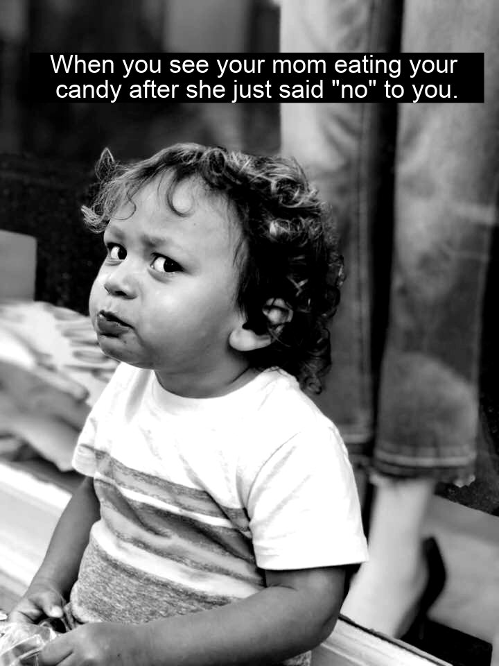 Atharri33's tweet photo. When you see your mom eating your candy after she just said “no” to you. #memesdaily https://t.co/JUiaTrat6v