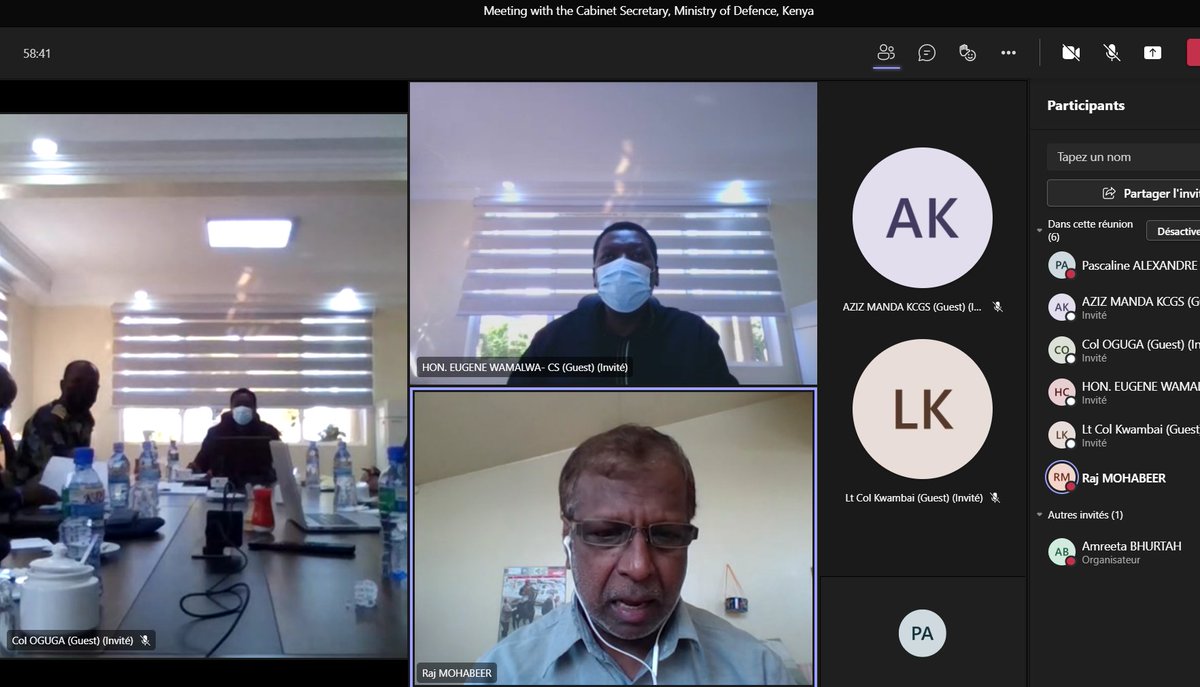 #HappeningNow Briefing to the #CGPCS Chair - Cabinet Secretary for #Defence Hon.Wamalwa, of the Rep of #Kenya <a href="/kdfinfo/">Kenya Defence Forces</a>  on  #CGPCS, #SPSG and the <a href="/MASE_programme/">#MASE Programme</a> by <a href="/commission_coi/">Commission de l’océan Indien COI_IOC</a> as #CGPCS  Secretariat and #MASE coordinator. <a href="/OfficialKCGS/">Kenya Coast Guard Service</a>