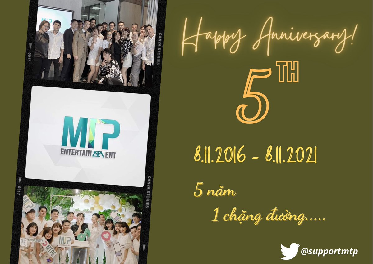 KỈ NIỆM 5 NĂM MTPE ĐƯỢC THÀNH LẬP 🎉🎉

8.11.2016 - 8.11.2021

Chúc quý công ty sẽ gặt hái được nhiều thành công trong tương lai
Mãi như ngày hôm quaaaa
💙💙💙

<a href="/sontungmtp777/">M-TP</a> #SonTungMTP
<a href="/mtpent_official/">M-TP Entertainment</a> #MTPEntertainment