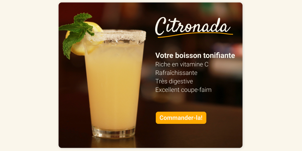 ERUDJISS's tweet photo. Bonjour à vous, cher network 🙂. 
 #dailyui098
Mission du jour : réaliser une #publicité, en l’occurence celle d’une boisson naturelle. Commandez-la! 😊
Bonne dégustation 😋 et excellente journée.

 #dailyuichallenge #ui #design #dailyui #interface #ux #advertisement https://t.co/BRda5hxFJ7
