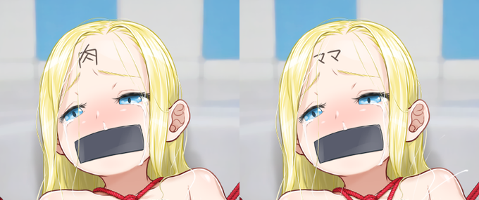 ボテ腹は癖外なので描いててちょっと心苦しかったけど、おデコのらくがきは自分的に気に入ってる。 