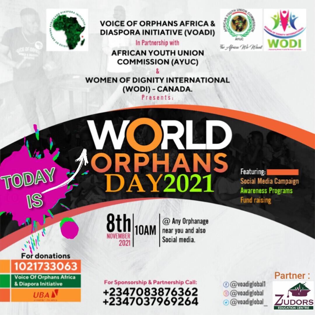 voadiglobal_'s tweet photo. VOADI MARKS WORLD ORPHANS DAY 2021 

Voice Of Orphans Africa &amp; Diaspora Initiative partners with her sister's Organizations (ZUDORS, WODI, AYUC) to mark 2021 World Orphans Day in Nigeria 
The main idea for this day was to create awareness about the current situation of orphans https://t.co/ngjvHIPgKc