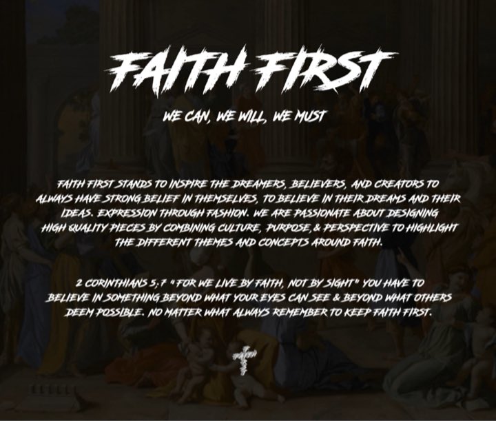 TRULYFAITHFIRST's tweet photo. FAITH FIRST. https://t.co/p7LexFtE93
