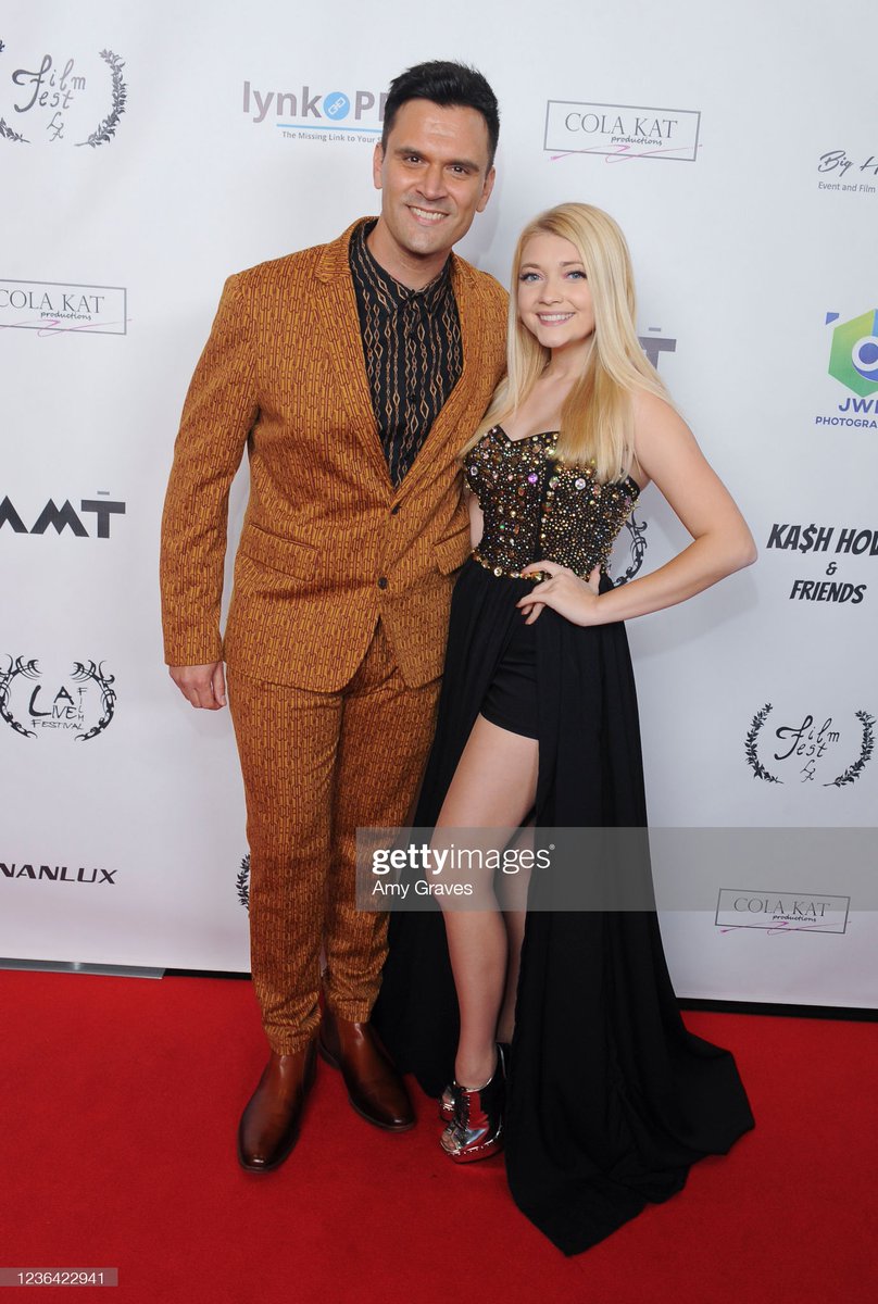 Kash Hovey and Samantha Bailey attend the Kash Hovey And Friends At Film Fest LA at L.A. LIVE on November 6, 2021 in Los Angeles, California. (Photo by Amy Graves/Getty Images for Kash Hovey) #KashHoveyAndFriends gettyimages.com/detail/news-ph…