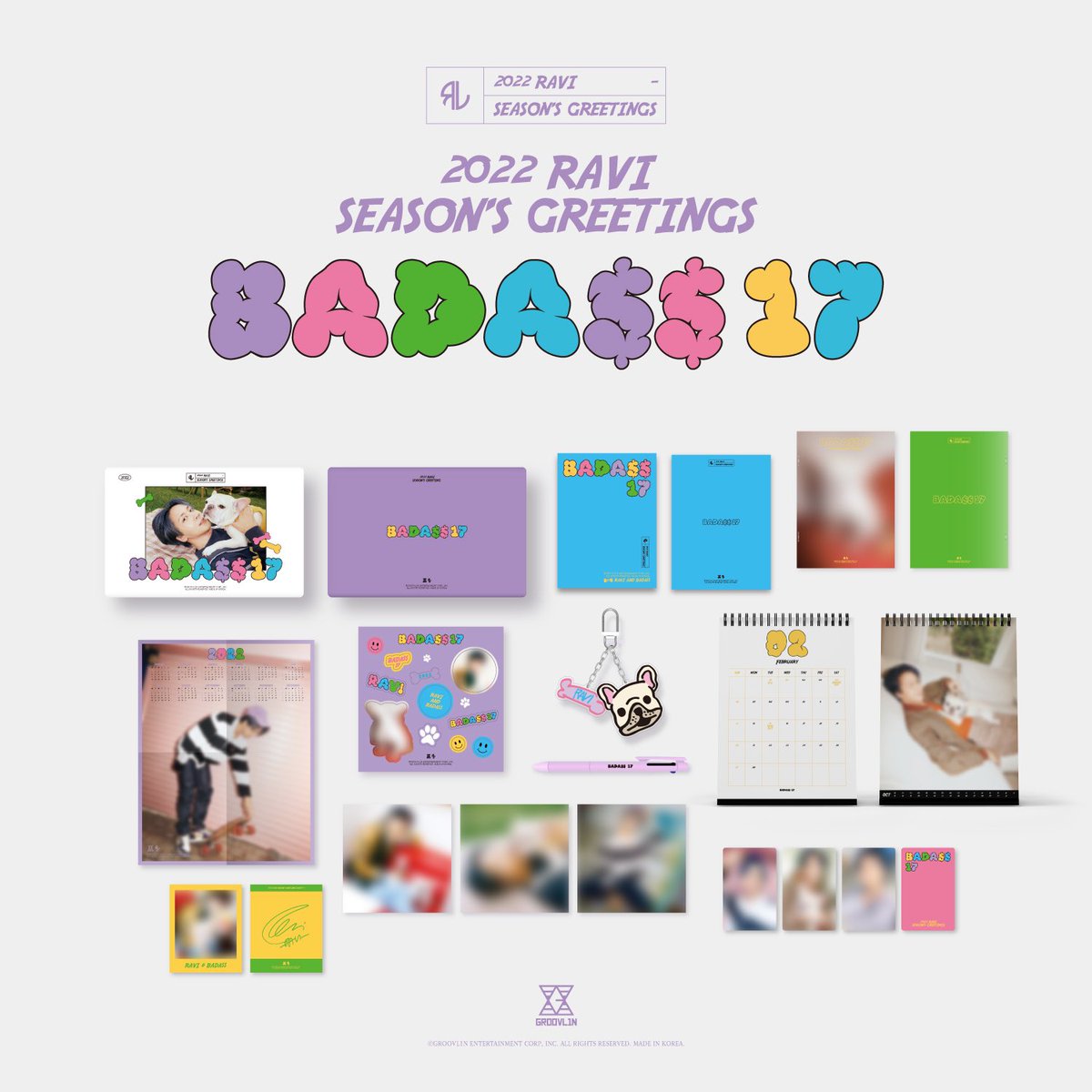 GROOVL1N_GTCK's tweet photo. [#RAVI] 
2022 RAVI SEASON’S GREETINGS
BADASS17 예약판매 OPEN🐶🤘

자세한 사항은 아래 링크를 확인해주세요!

❗판매기간: 2021.11.08.PM3~11.17.PM11:59(KST)
❗판매처: 원더월
❗판매링크: https://t.co/l44NdBHNH2

#라비 #덩이 #BADASS17 #2022시즌그리팅 https://t.co/KJVR1MngfY
