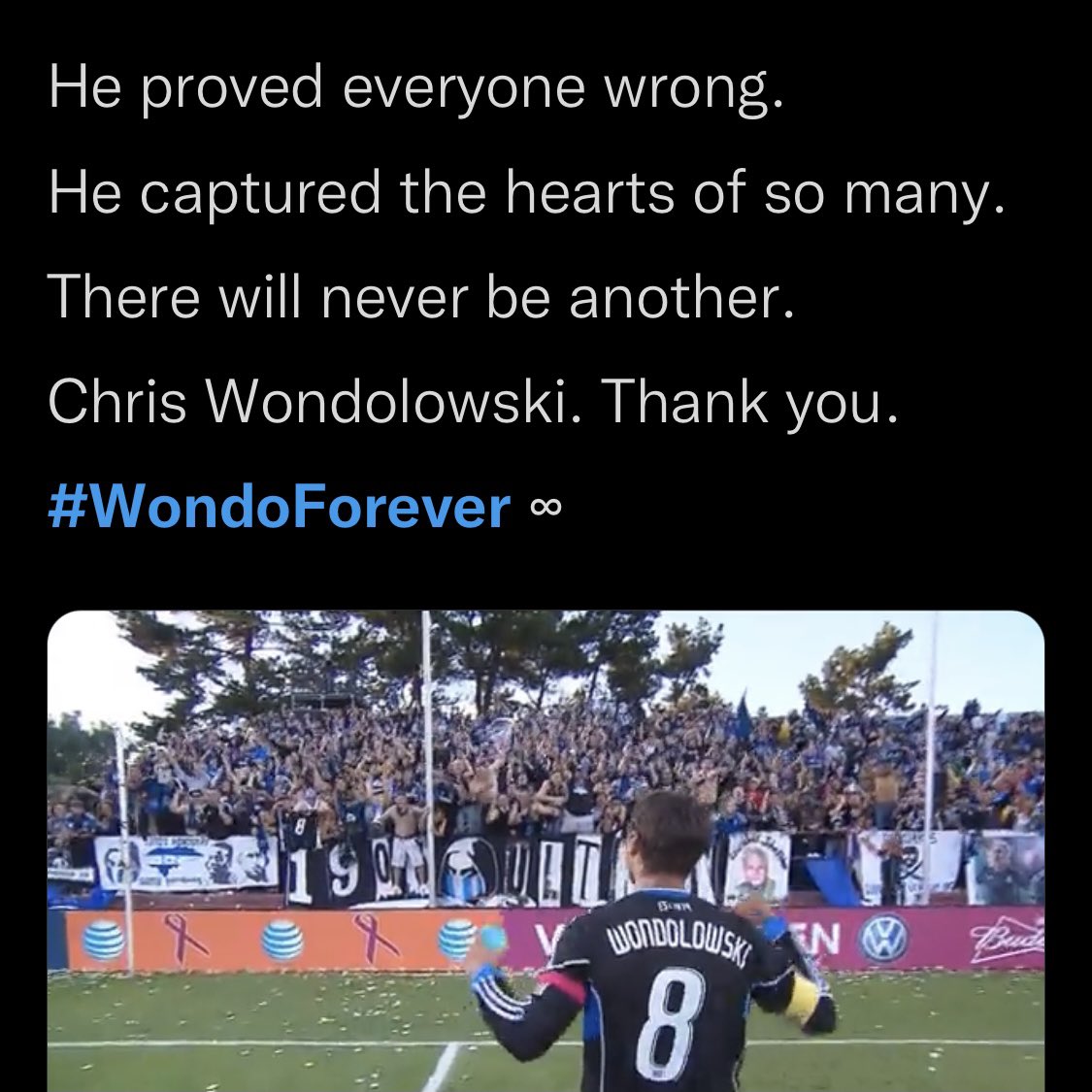ButchSellsSV's tweet photo. Today we had to say goodbye to a legend @ChrisWondo 🥲
Cracked open #WondoPils to celebrate everything that he has done for San Jose and for the game.
Thank You Wondo! #WondoForever #MLSGOAT @SJEarthquakes @HapasBrewing https://t.co/MZS7fvD6HL