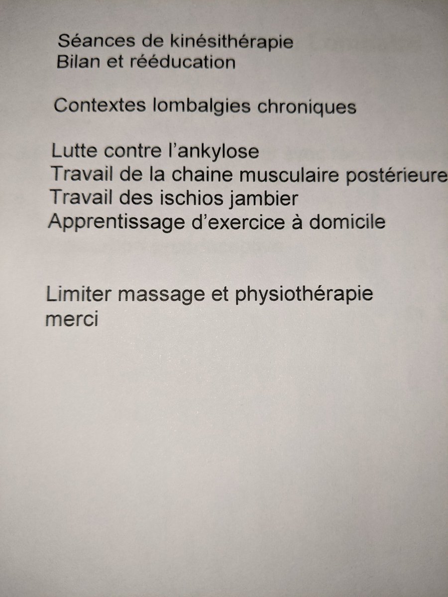 RV_Physio's tweet photo. #TeamKiné 

- Prescription Rhumatologue du CH -

Alors là j'en ai choppé une rare :

Ça part assez bien ...
Petit virage malencontreux ...
Et la fin va vous surprendre : https://t.co/asDCNF81k1