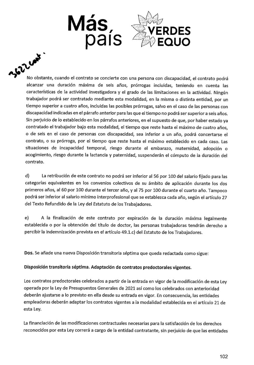 FPUinvestiga's tweet photo. ⚫ CONFIRMACIÓN #PGE2022 ⚫

📄@MasPais_Es, @populares, @ciudadanosCS y @bng han registrado una enmienda a los #PGE2022 para que se reconozca el derecho a indemnización por fin de contrato al colectivo #predoctoral‼️

Pedimos al resto de fuerzas su apoyo (@PSOE y @PODEMOS 🧐). https://t.co/iIiOG0t96b