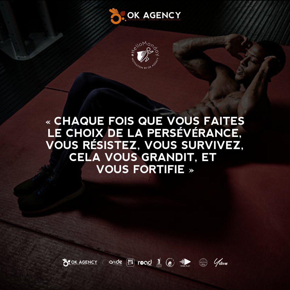 mosaicagence's tweet photo. Chaque fois que vous faites le choix de la persévérance, vous résistez, vous survivez, cela vous grandit et vous fortifie 

Like commente partage 👈🏽

#HelloMonday
#MondayMotivation
#NewWeeksGoals
#AgencedePub
#OkAgency
#Team228
#Denyigban https://t.co/LsAjjBG7Th