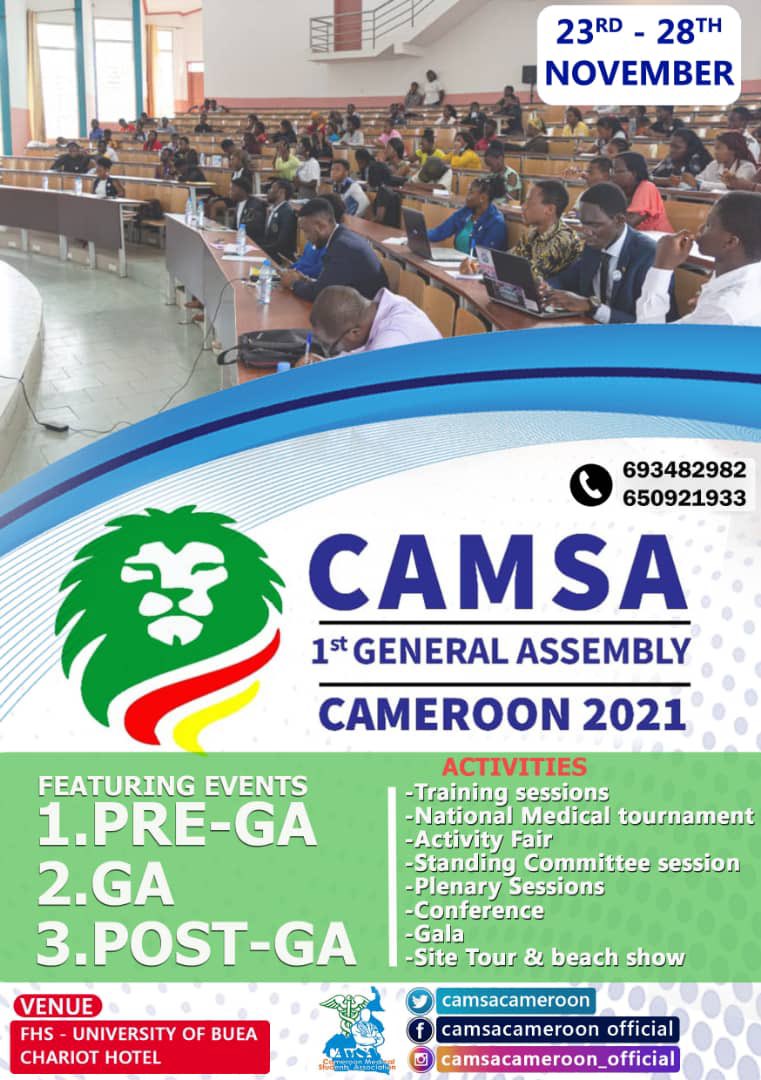 scomercamsa's tweet photo. Chers étudiants en médecine et Drs

📣 Ouverture de la 1ère Assemblée Générale de CAMSA💃🏿🕺🏾🧠👨🏾⚕️👩🏽⚕️

📱version anglaise du formulaire d'inscription
https://t.co/kGitRc0Ns7
📱version française du formulaire d'inscription
https://t.co/URBiNXpGb4

Délai 15 novembre 2021, 23:59‼️ https://t.co/RV69Z68bOB