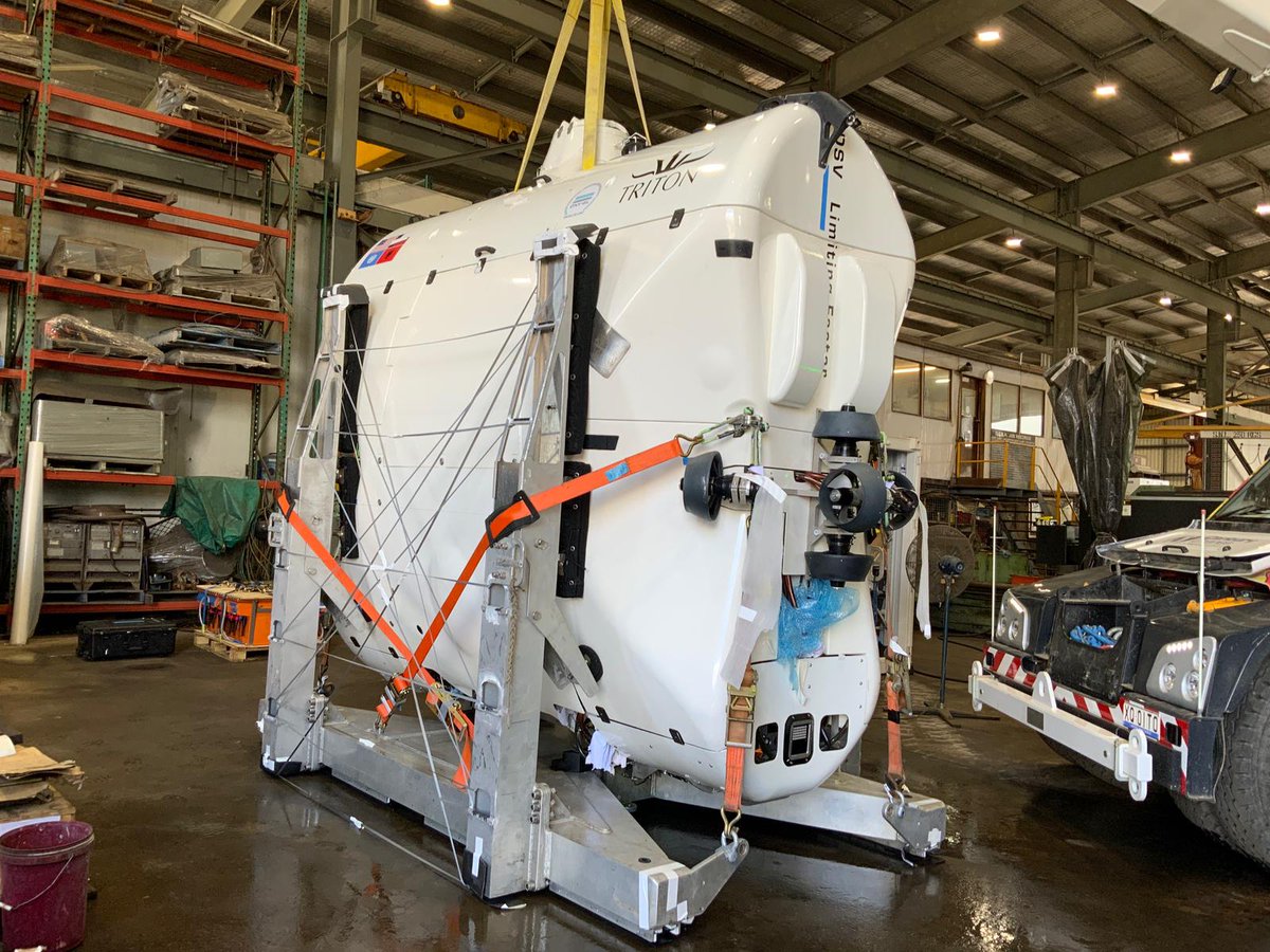 Speaking of the submersible Limiting Factor . . . she has just been driven across the entire Australian continent (from Perth to Cairns) after her thorough refit. She is now safe and sound awaiting onloading about November 18th when we arrive with the Pressure Drop.