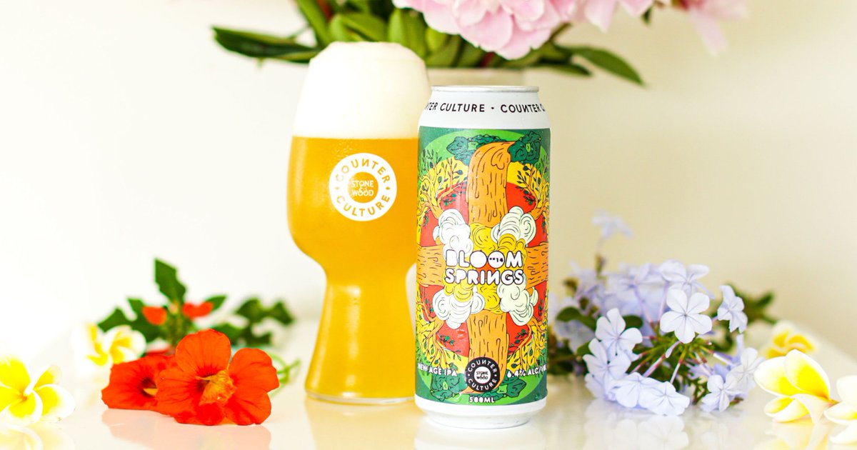 Our limited-release Bloom Springs, New Age IPA is here! We canned Springtime 🌼 At 6.4% ABV with big tropical notes, balanced with a subtle bitterness thanks to fresh Citrus, Mosaic and El Dorado hops, including LUPOMAX, INGOCNITO and SPECTRUM. 
Find it 👉🏼 stoneandwood.com.au/welcome-to-blo…