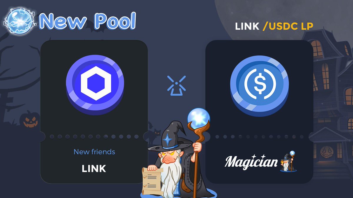 🧙🏻‍♂️ #Magician New Farm &amp; Trade Mining 

🪄 Stake $LINK-USDC LP, Earn MBT

🪄 Trade LINK-USDC, Earn $MBT

⏳ Go live at 11 AM UTC, Nov 9

magicianmetaverse.com/#/farms

#Polygon