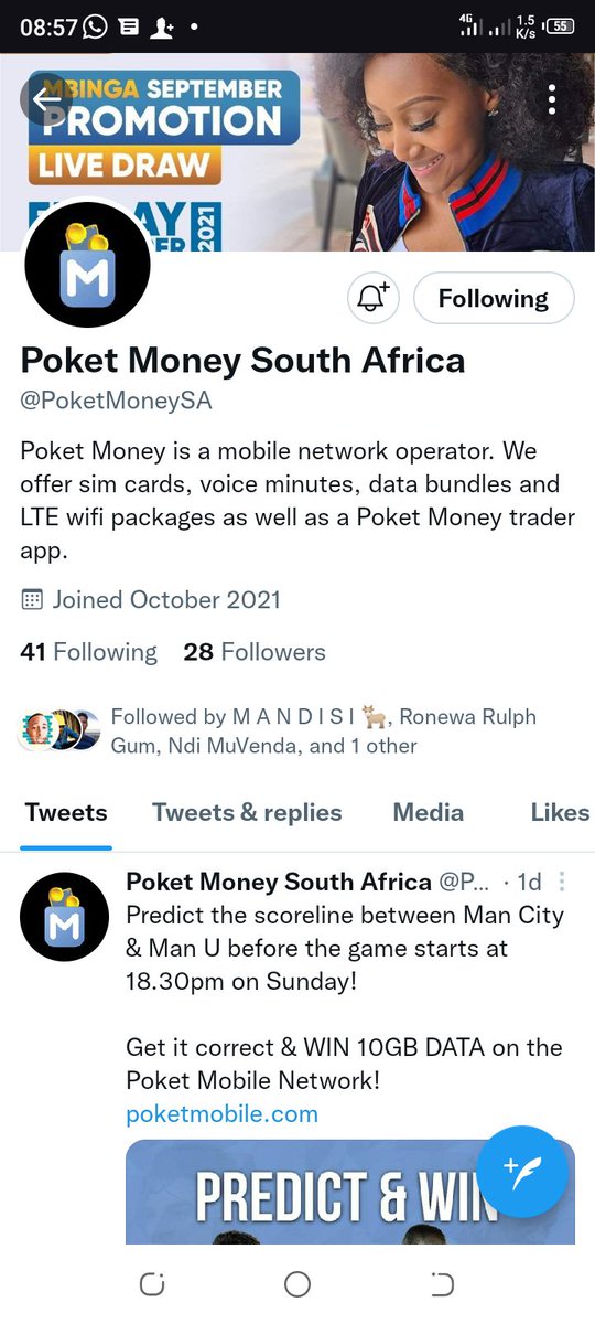 KabeloMohlah02's tweet photo. @danielmarven @PoketMoneySA @MboMahocs Done #PoketMobile https://t.co/VNrkpXAbQt