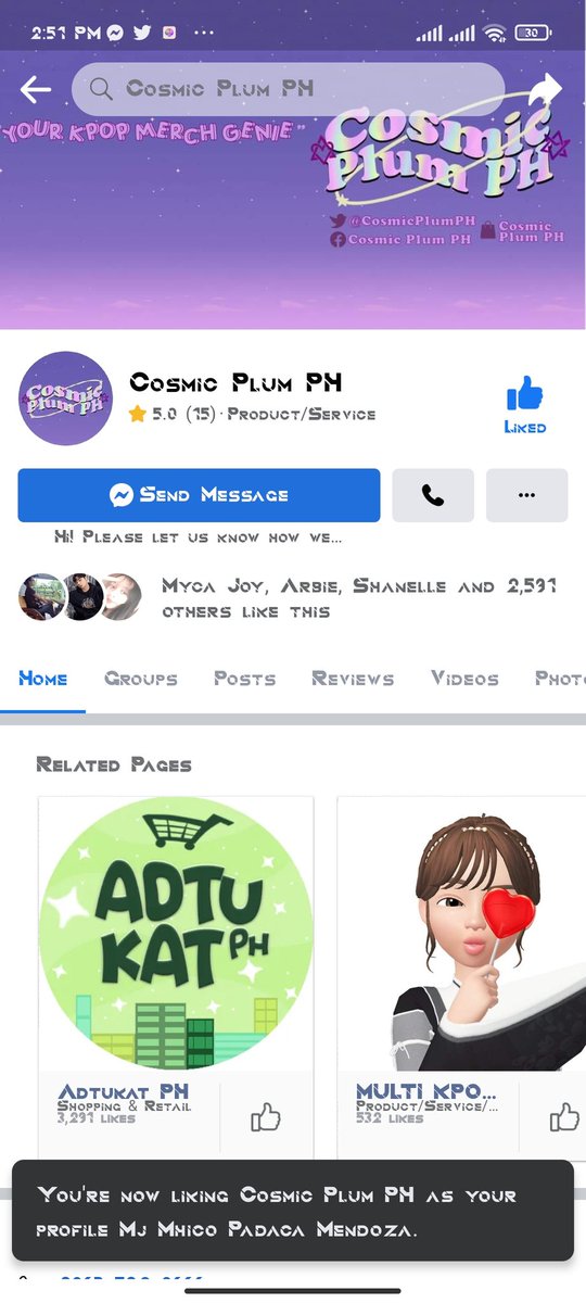 mhico_mj08's tweet photo. @CosmicPlumPH Thank you po sa ga😭 i hope manalo #CMPPHGA @1211Zarah @Angelic11076796 @itsmetine_09 https://t.co/a5ol4Btfrs
